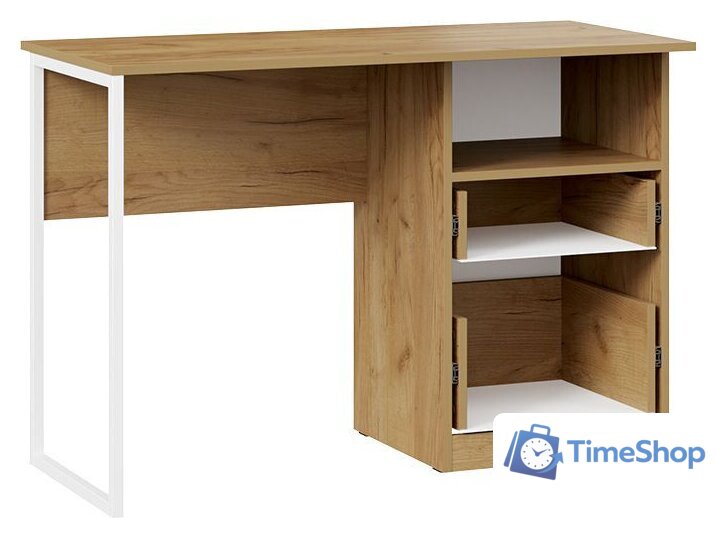 Стол Трия Хилтон тип 1 (дуб крафт золотой/белый матовый) - Изображение №3 — Интернет-магазин Time-Shop