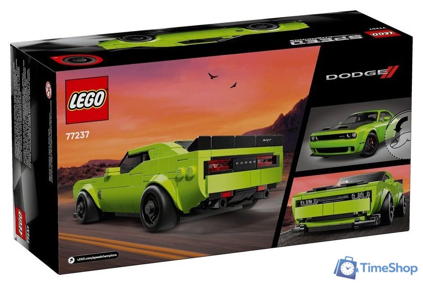 Конструктор LEGO Speed Champions Суперкары Dodge Challenger SRT Hellcat 77237 - Изображение №7 — Интернет-магазин Time-Shop