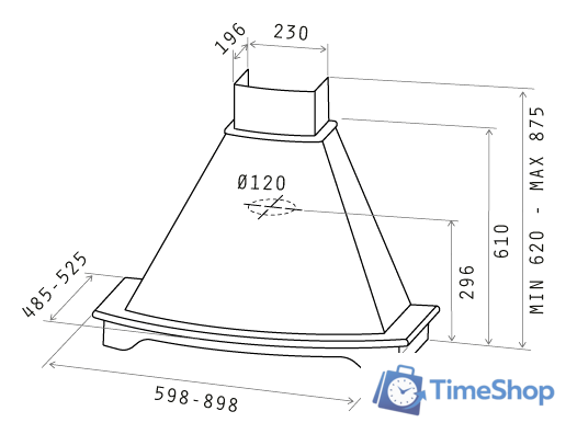 Кухонная вытяжка Elica Coraline WH/A/90 T.Grezzo - Изображение №4 — Интернет-магазин Time-Shop
