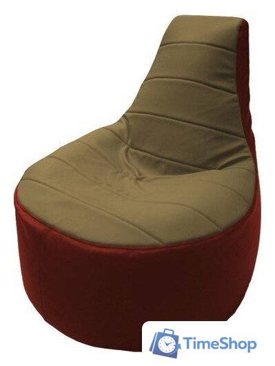 Кресло-мешок Flagman Трон Т1.3-36 (бежевый/красный) - Изображение №1 — Интернет-магазин Time-Shop