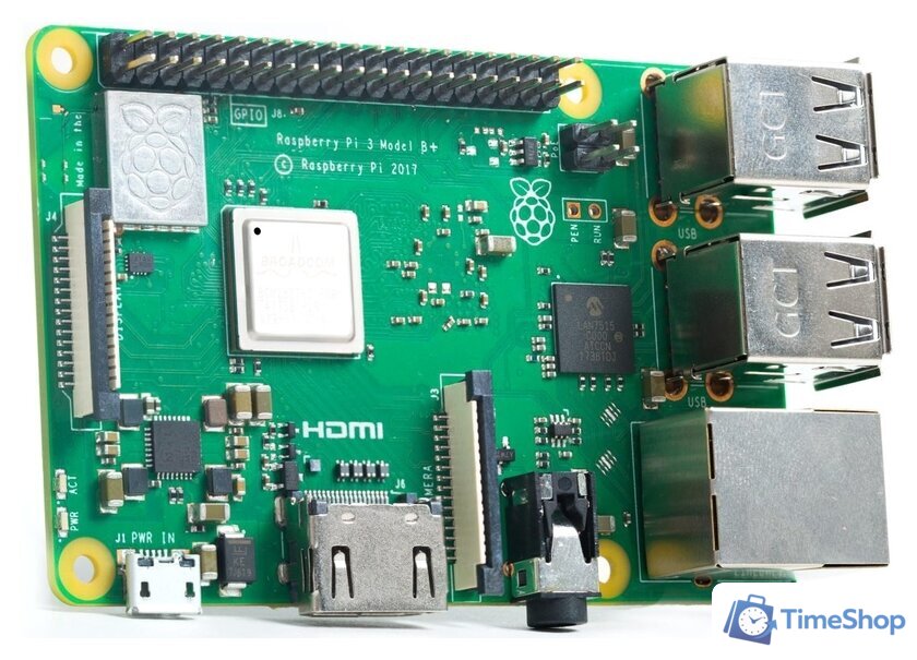 Одноплатный компьютер Raspberry PI 3 Model B+ - Изображение №2 — Интернет-магазин Time-Shop