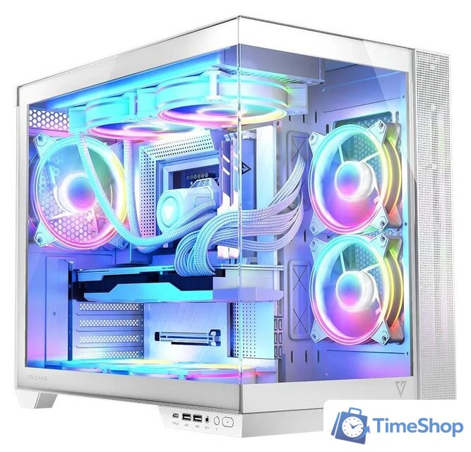 Корпус MODECOM Volcano Panorama Apex ARGB 7F Midi (белый) - Изображение №1 — Интернет-магазин Time-Shop