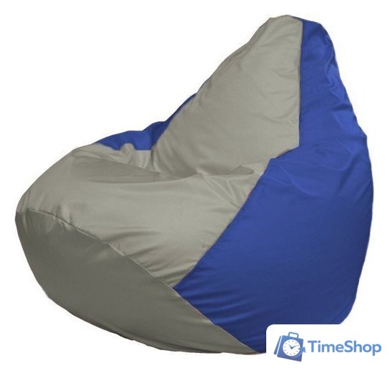 Кресло-мешок Flagman Груша Макси Г2.1-345 (синий/серый) - Изображение №1 — Интернет-магазин Time-Shop