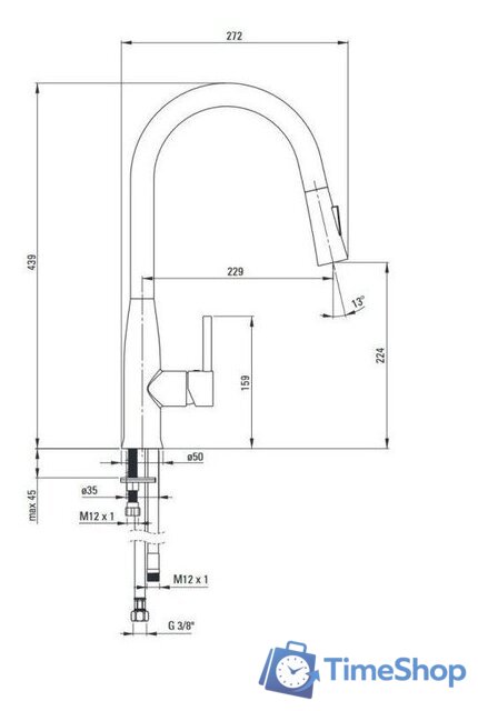 Смеситель Deante Lukrecja BDH N72M - Изображение №2 — Интернет-магазин Time-Shop