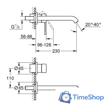 Смеситель Grohe Essence New 19967A01 (темный графит) - Изображение №2 — Интернет-магазин Time-Shop