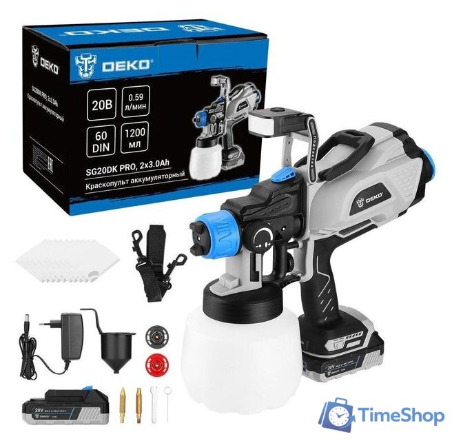 Краскораспылитель Deko SG20DK PRO 083-1136 (с 2-мя АКБ) - Изображение №1 — Интернет-магазин Time-Shop