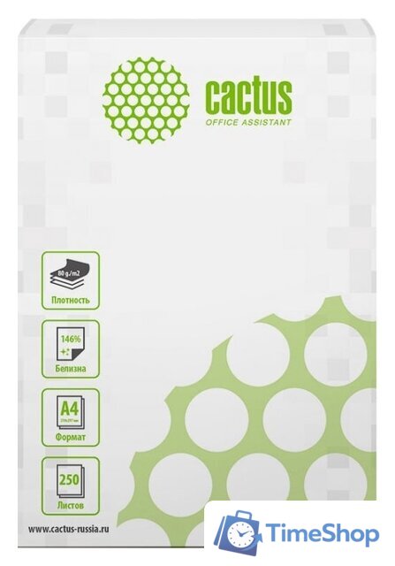 Офисная бумага CACTUS A4 80 г/м2 250 л CS-OP-A480250 - Изображение №1 — Интернет-магазин Time-Shop
