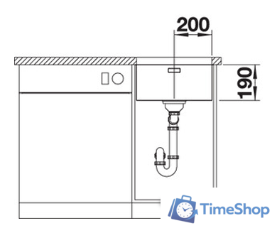 Кухонная мойка Blanco Andano 400-U (без клапана-автомата) - Изображение №5 — Интернет-магазин Time-Shop