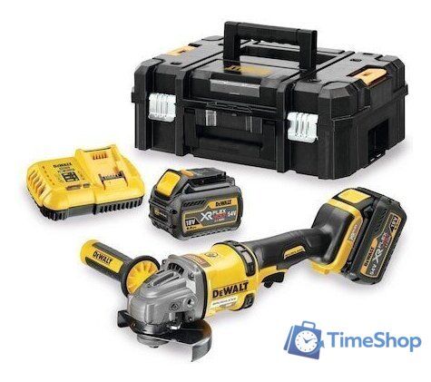 Угловая шлифмашина DeWalt DCG414T2 (с 2-мя АКБ, кейс) - Изображение №1 — Интернет-магазин Time-Shop