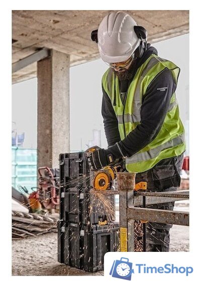 Угловая шлифмашина DeWalt DCG414T2 (с 2-мя АКБ, кейс) - Изображение №5 — Интернет-магазин Time-Shop