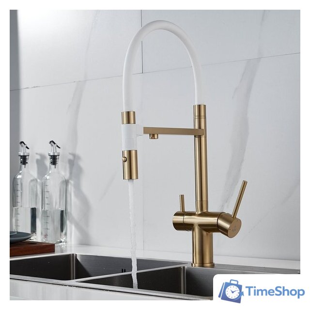 Смеситель Rose R958G (золотой сатин) - Изображение №3 — Интернет-магазин Time-Shop