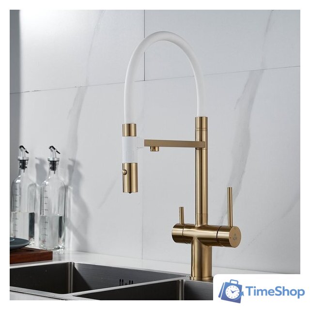 Смеситель Rose R958G (золотой сатин) - Изображение №2 — Интернет-магазин Time-Shop