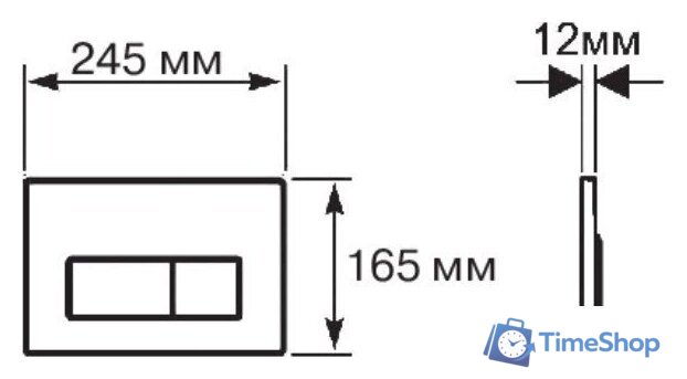 Панель смыва Aquatek KDI-0000032 (нержавеющая сталь) - Изображение №3 — Интернет-магазин Time-Shop