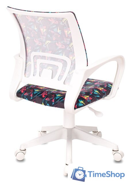 Офисное кресло Бюрократ Burokids 1W 1687097 (мультиколор геометрия/пластик белый) - Изображение №4 — Интернет-магазин Time-Shop