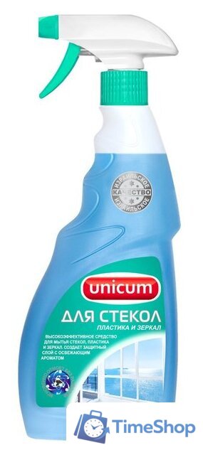 Средство для пластика Unicum Для стекол 500 мл - Изображение №1 — Интернет-магазин Time-Shop