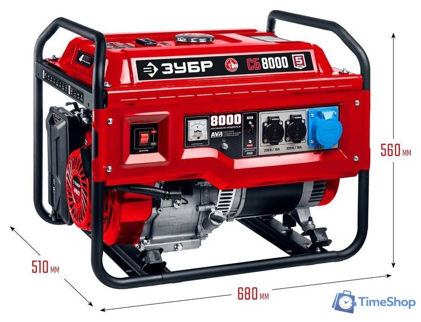Бензиновый генератор Зубр СБ-8000 - Изображение №11 — Интернет-магазин Time-Shop
