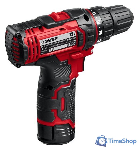 Дрель-шуруповерт Зубр Мастер ДШЛ-125-21 (с 1-м АКБ) - Изображение №4 — Интернет-магазин Time-Shop