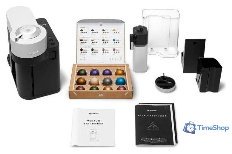 Капсульная кофеварка DeLonghi Vertuo Lattissima ENV300.W - Изображение №3 — Интернет-магазин Time-Shop