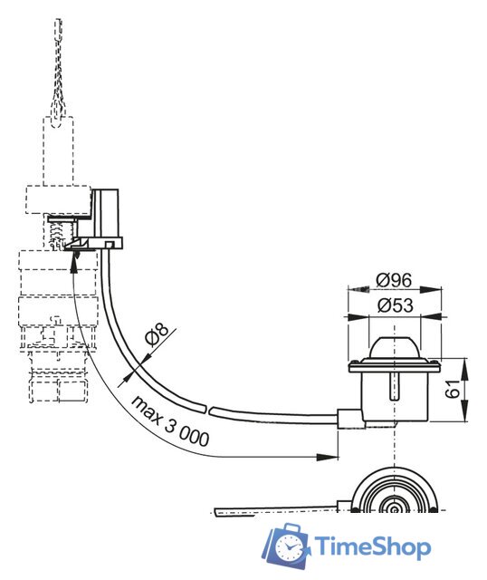 Кнопка смыва Alcaplast MPO12 - Изображение №3 — Интернет-магазин Time-Shop