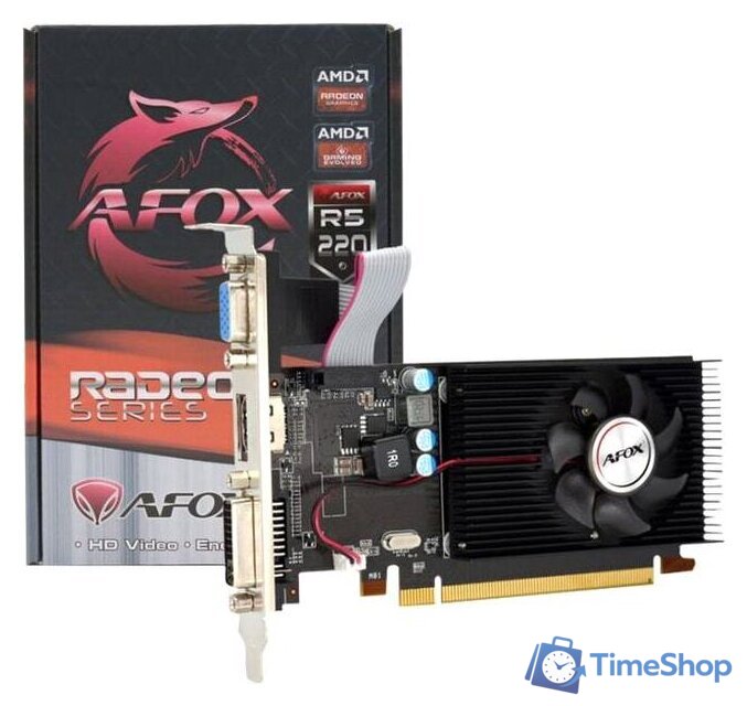 Видеокарта AFOX Radeon R5 220 2GB GDDR3 AFR5220-2048D3L5 - Изображение №5 — Интернет-магазин Time-Shop