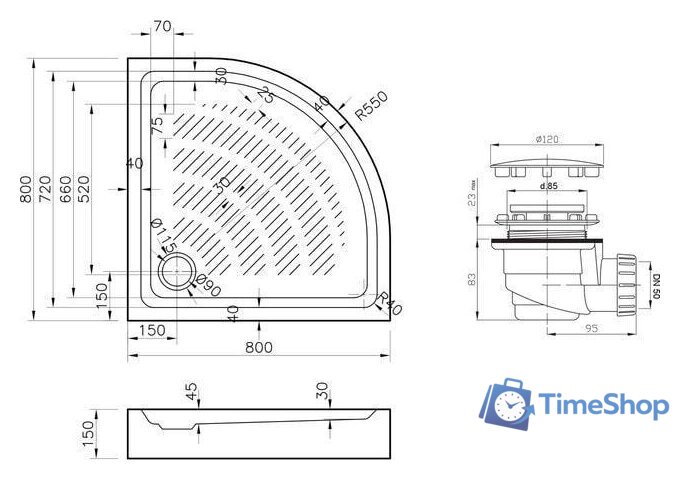 Душевой поддон Lavinia Boho Rock 3707180S 80х80 - Изображение №8 — Интернет-магазин Time-Shop
