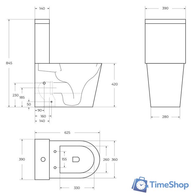 Унитаз напольный BelBagno BB2149CPR/SC (с сиденьем) - Изображение №10 — Интернет-магазин Time-Shop