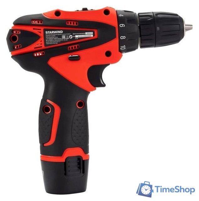 Дрель-шуруповерт StarWind CDT12-2.0/2S1 (с 2-мя АКБ, кейс) - Изображение №8 — Интернет-магазин Time-Shop