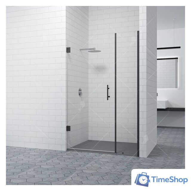 Стеклянная шторка для ванны RGW Hotel HO-02B 350601209-14 (черный/прозрачное стекло) - Изображение №2 — Интернет-магазин Time-Shop