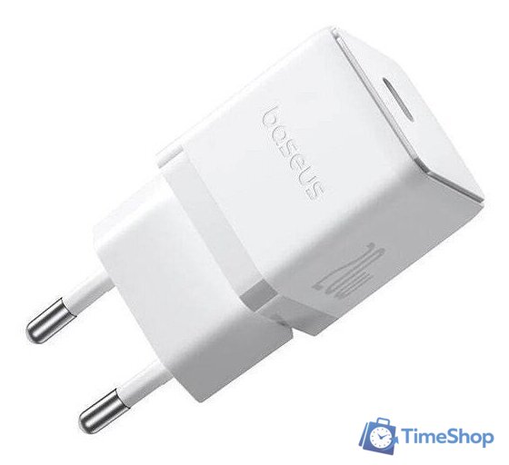 Сетевое зарядное Baseus Palm Fast Charger 1C 20W EU P10111602213-01 (белый) - Изображение №1 — Интернет-магазин Time-Shop