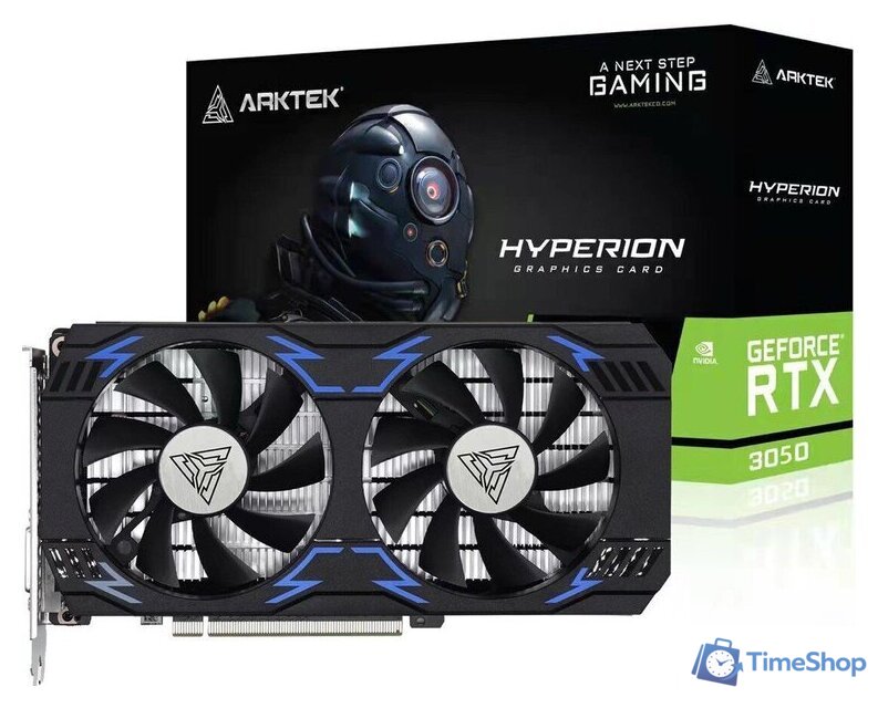 Видеокарта Arktek Hyperion GeForce RTX 3050 6GB GDDR6 AKN3050D6S6GH1 - Изображение №3 — Интернет-магазин Time-Shop