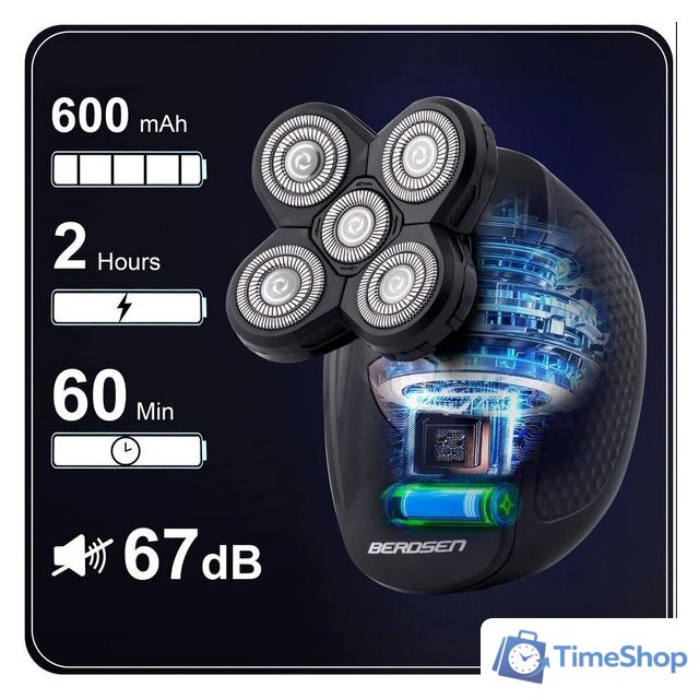 Электробритва Berdsen BD-265 - Изображение №4 — Интернет-магазин Time-Shop