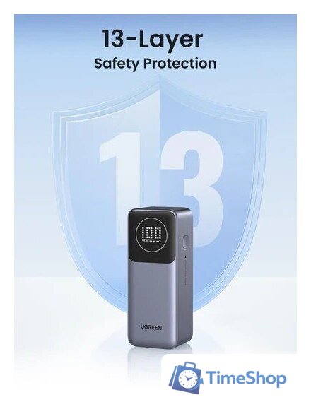 Внешний аккумулятор Ugreen PB724 12000mAh (серый, китайская версия) - Изображение №3 — Интернет-магазин Time-Shop