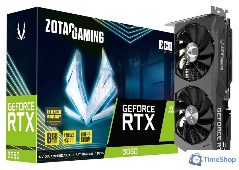 Видеокарта ZOTAC GeForce RTX 3050 Eco ZT-A30500K-10M - Изображение №6 — Интернет-магазин Time-Shop