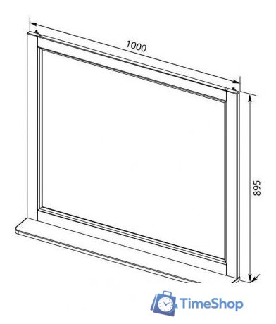  Aquanet Зеркало Бостон М 100 209674 (белый матовый) - Изображение №4 — Интернет-магазин Time-Shop