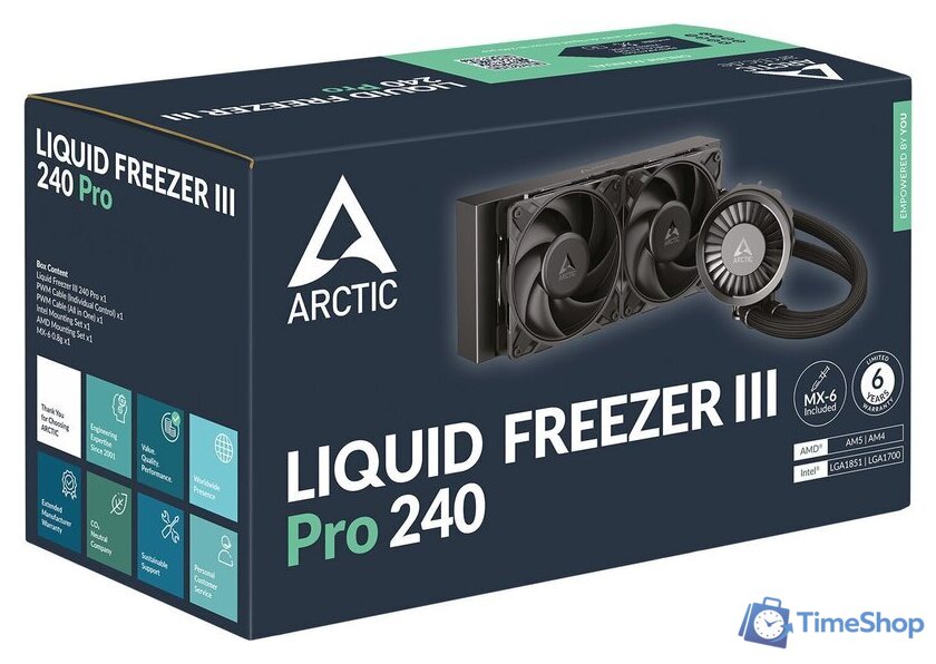 Система жидкостного охлаждения для процессора Arctic Liquid Freezer III Pro 240 ACFRE00178A - Изображение №7 — Интернет-магазин Time-Shop