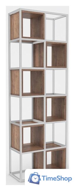 Стеллаж Hype Mebel Грос-2 70x210 (белый/дуб галифакс олово) - Изображение №1 — Интернет-магазин Time-Shop
