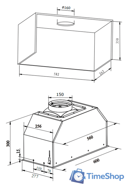 Кухонная вытяжка Hansa OMP6242BIH - Изображение №2 — Интернет-магазин Time-Shop