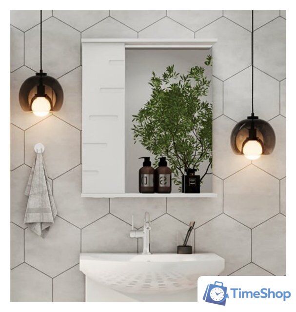  Volna Шкаф с зеркалом Joli 60 L (белый) - Изображение №7 — Интернет-магазин Time-Shop