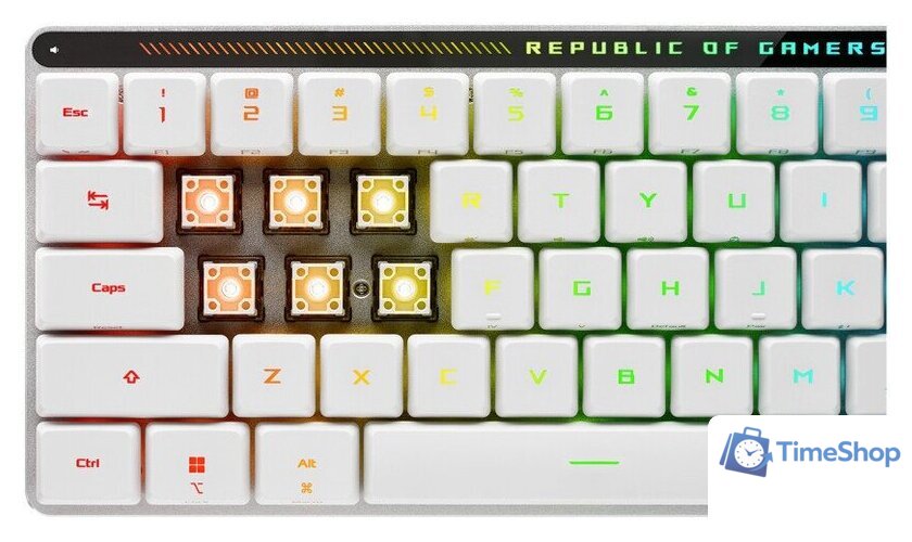 Клавиатура ASUS ROG Falchion RX Low Profile (ASUS ROG RX Red, белый) - Изображение №11 — Интернет-магазин Time-Shop