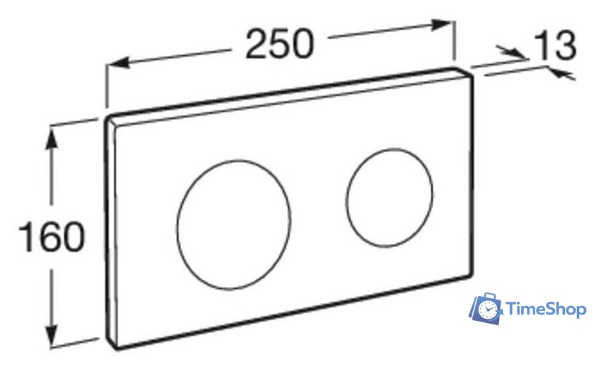 Панель смыва Roca PL10 Dual (One) A890189206 (черный матовый) - Изображение №2 — Интернет-магазин Time-Shop