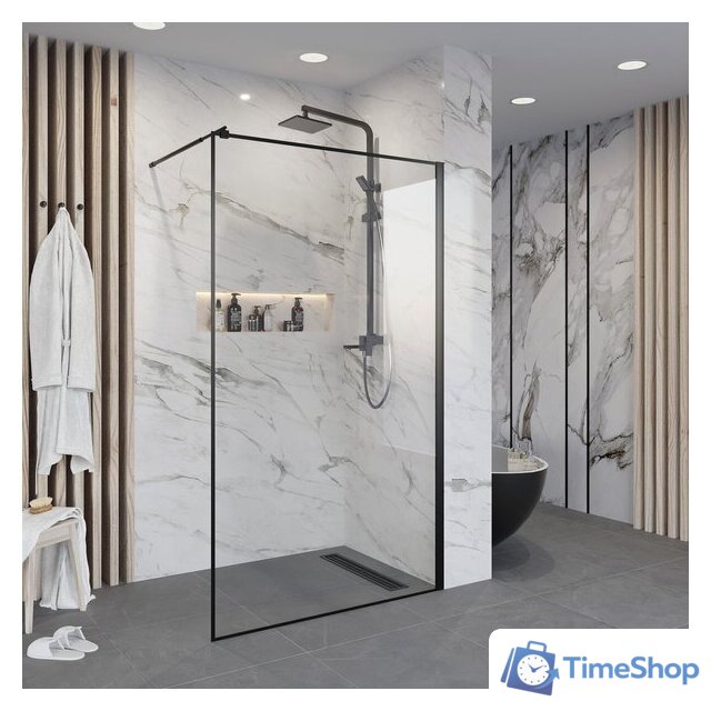 Душевая стенка Niagara NG-687-10 100x195 (черный) - Изображение №2 — Интернет-магазин Time-Shop
