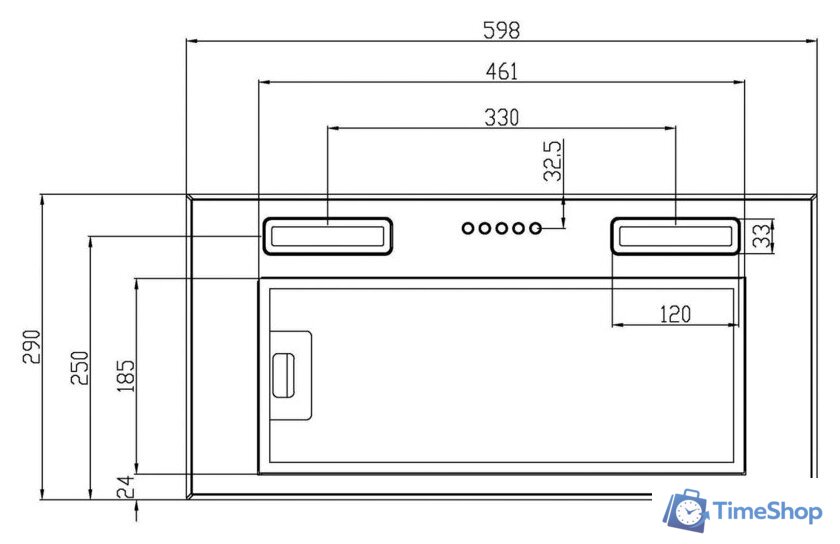 Кухонная вытяжка Schtoff Elemento 60 (белый) - Изображение №2 — Интернет-магазин Time-Shop