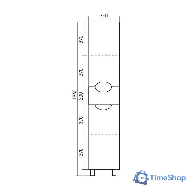  Mixline Шкаф-пенал 518676 - Изображение №2 — Интернет-магазин Time-Shop
