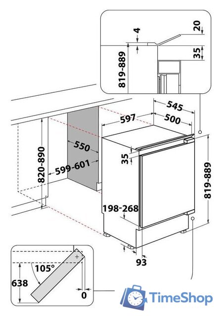 Однокамерный холодильник Whirlpool WBUL021 - Изображение №4 — Интернет-магазин Time-Shop