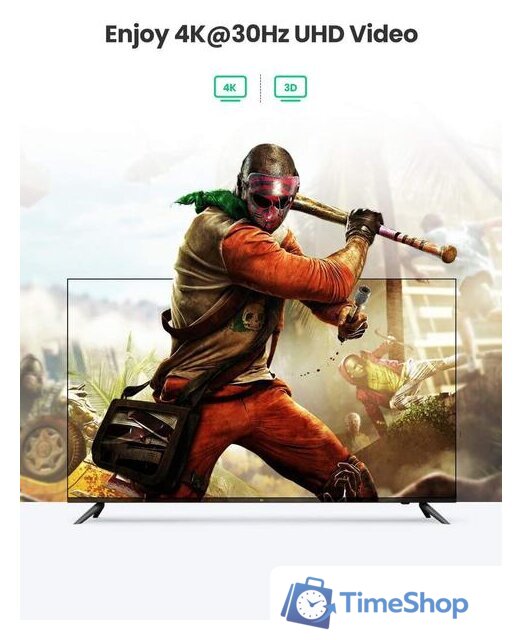 Переключатель Ugreen CM332 80125 4 x HDMI (с пультом ДУ, черный) - Изображение №4 — Интернет-магазин Time-Shop