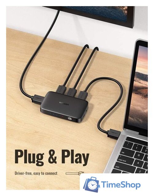 Переключатель Ugreen CM332 80125 4 x HDMI (с пультом ДУ, черный) - Изображение №6 — Интернет-магазин Time-Shop