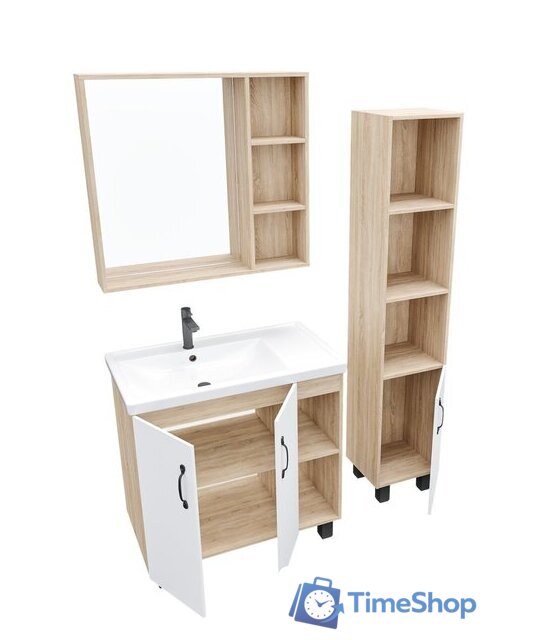  Grossman Шкаф с зеркалом Флай 80 208001 - Изображение №2 — Интернет-магазин Time-Shop