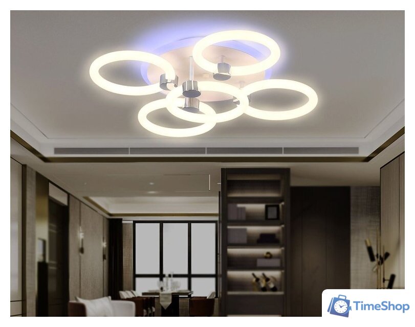 Припотолочная люстра Ambrella light Original FA3841/4+1 WH - Изображение №10 — Интернет-магазин Time-Shop