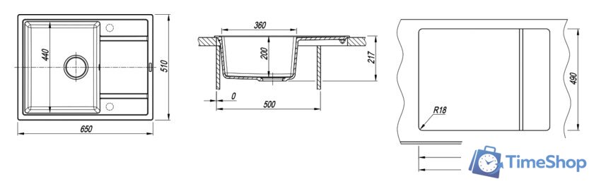 Кухонная мойка Florentina Липси 650 (мокко) - Изображение №3 — Интернет-магазин Time-Shop