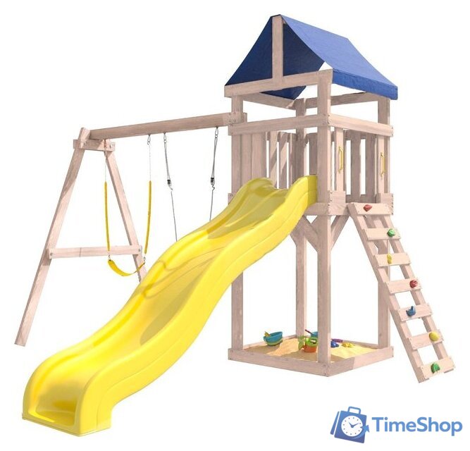 Игровой комплекс National Tree Company С гибкими качелями IgroWoods ДКНП-11 (не окрашен) - Изображение №2 — Интернет-магазин Time-Shop